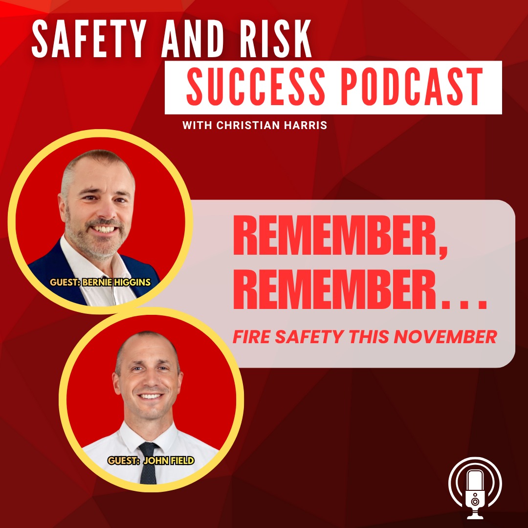 🔥 Remember, Remember Fire Safety This November 🔥

Bonfire Night lights the sky; let’s reignite focus on fire safety.

With John Field (IOSH Fire Risk Group) &amp; Bernie Higgins (ex-London Fire Brigade).

👉 Listen now: rebrand.ly/fire-safety-5e…
👉 Watch now: rebrand.ly/RememberCH?utm…