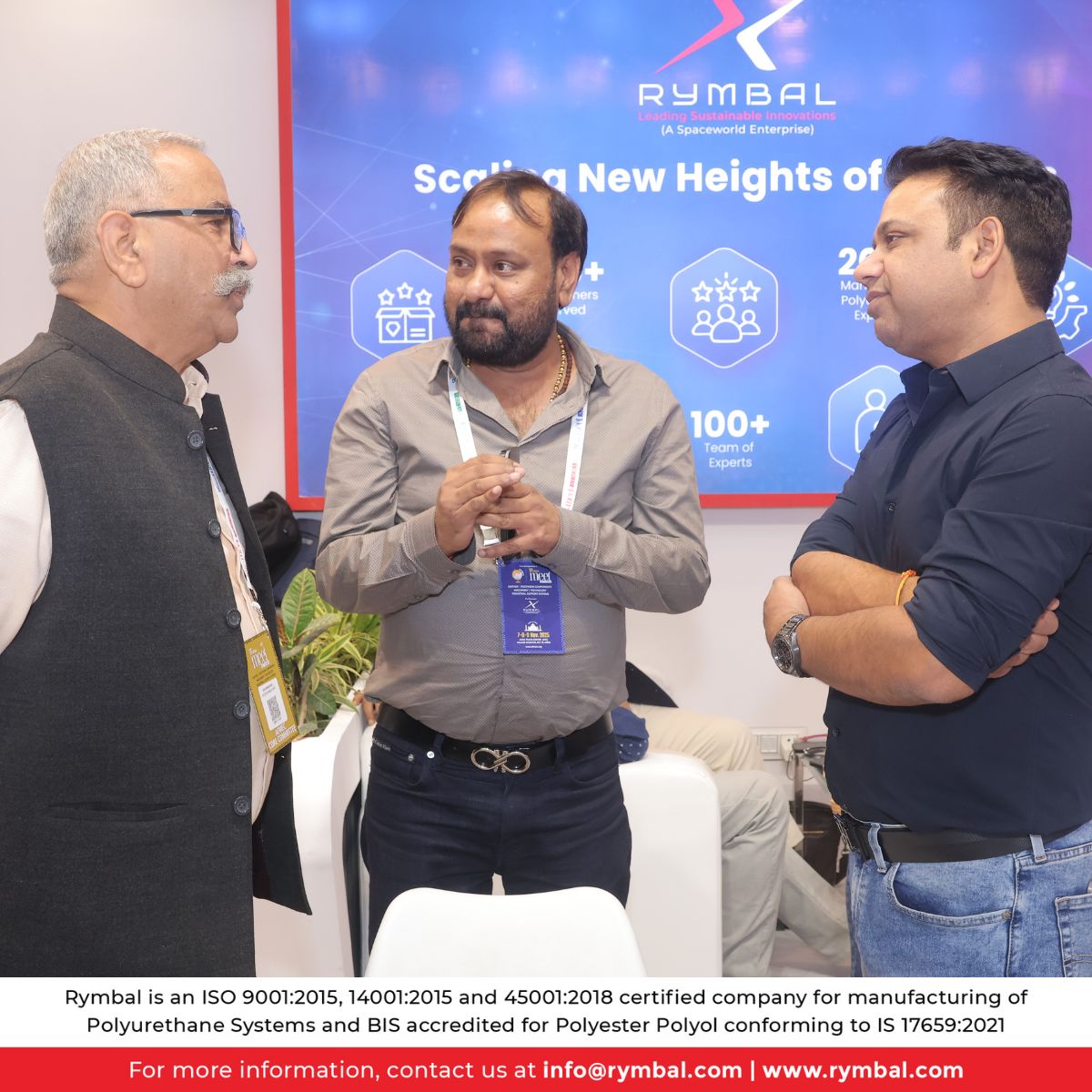 RYMBAL12973's tweet image. Day 1 Highlights!
Thank you to everyone who visited us at Meet at Agra 2025, your time, conversations, and insights made the day truly worthwhile. 👏

📍 Visit us at Stall No. H57, 58, 65 &amp;amp; 66

#rymbal #spaceworldgroup #sustainablesolutions #polyurethanesolutions #putechnology