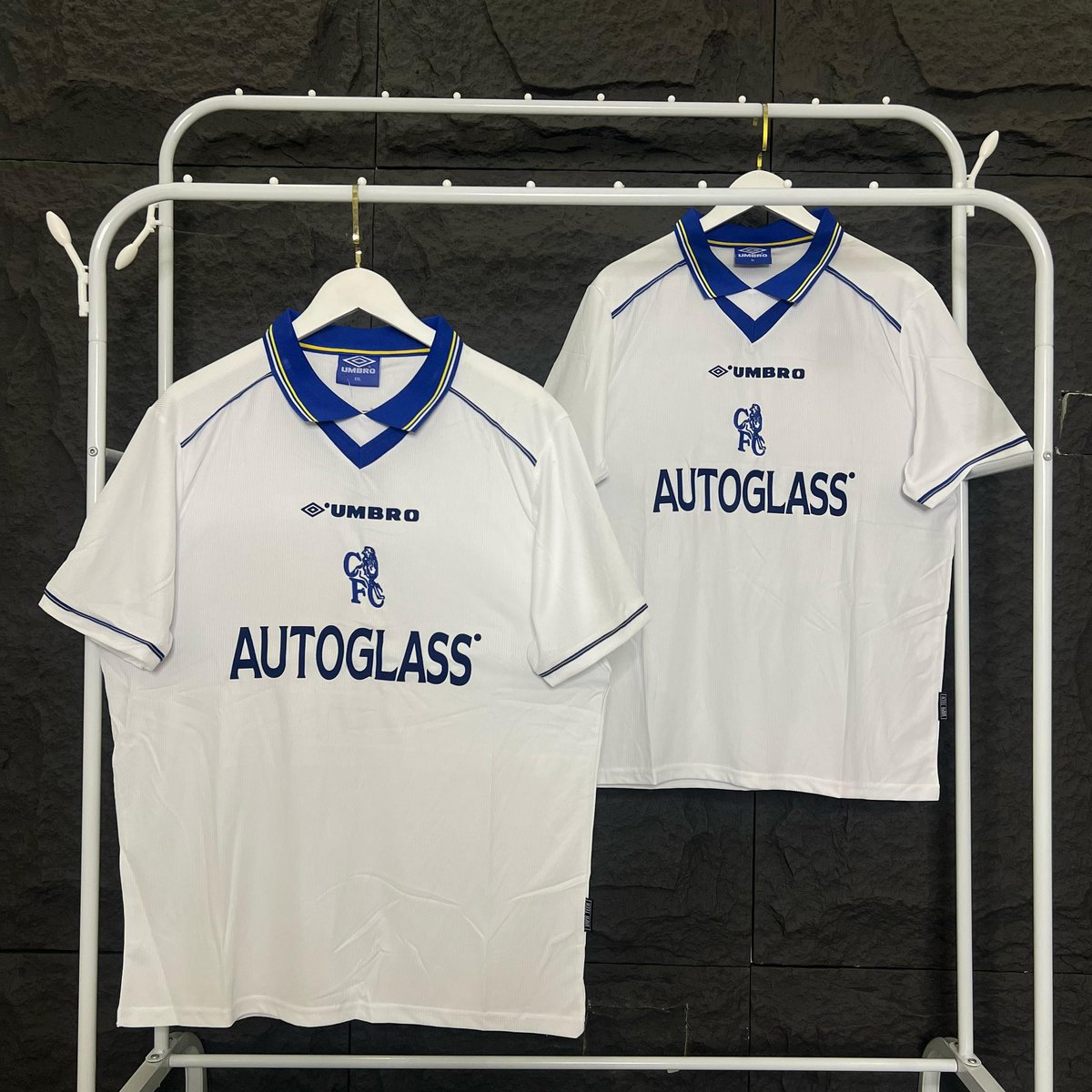UMBRO Chelsea FC 98-00ユニフォームAUTOGLASS 白 The Blues 1998-00 CFC UMBRO Chelsea FC Away Shirt SIZE L.boys