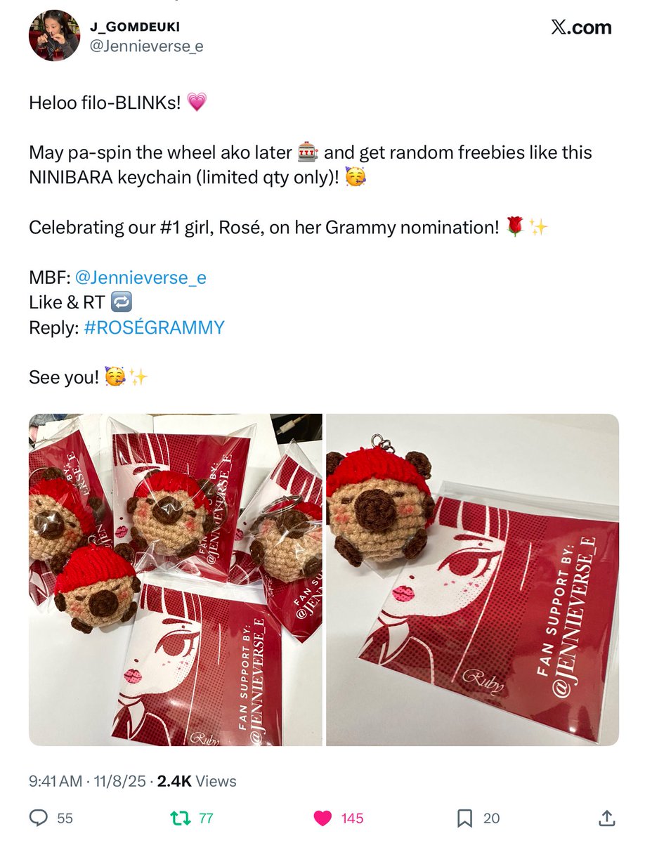 georgettebns's tweet image. #ROSÉGRAMMY