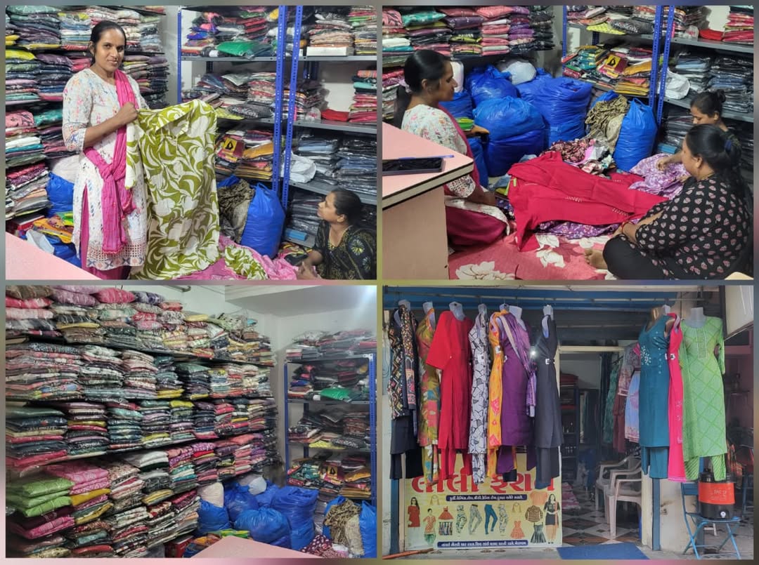 NavsariNrlm's tweet image. નવસારી જિલ્લાના ખેરગામ તાલુકાના ખેરગામ ગામના સુરેખાબેન પ્રકાશભાઈ પટેલ જેઓ ઓમ સાંઈ સખી મંડળના પ્રમુખ છે. સખી મંડળમાં જોડાયા બાદ કંઈક અલગ કરવાના વિચારથી તેઓએ સખી મંડળમાંથી કેશ ક્રેડિટ લોન લઈને કપડાની દુકાન શરૂ કરી. કપડાનું વેચાણ કરી પોતાના પરિવારને આર્થિક મદદરૂપ થયા છે.