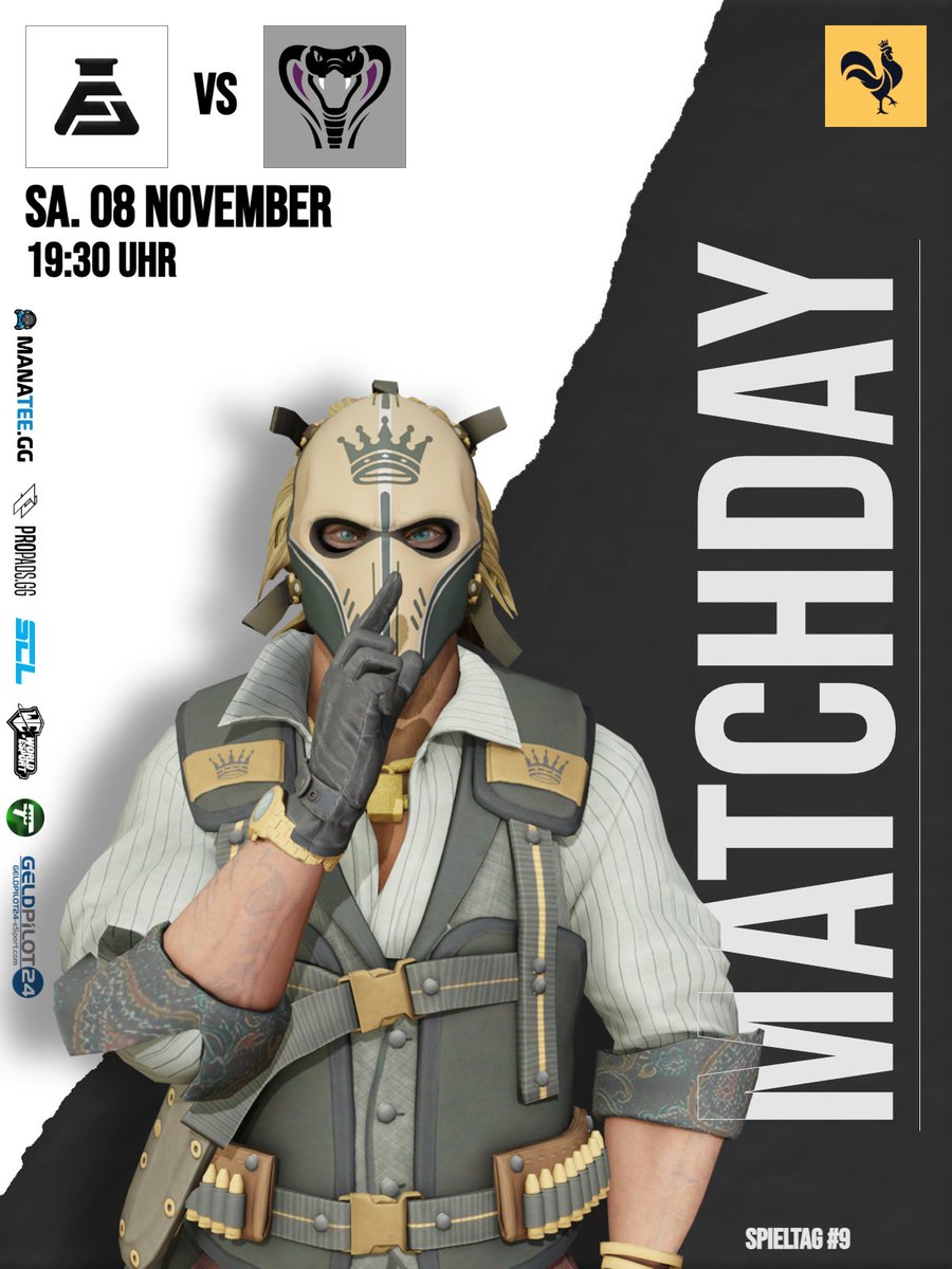 Heute Abend: Das letzte @DACHCS Masters Match von FruchtLabor X. Der erste Platz ist bereits safe, aber das letzte Match nehmen wir natürlich noch mit🔥

🕒 Start: 19:30 Uhr
⚔️ Gegner: <a href="/StrynX_eSports/">StrynX eSports</a>  
🎙 Caster: <a href="/JondahlRh/">Gamix</a> 
📺 Twitch: ttv/fruchtlabor

#fruchtlabor