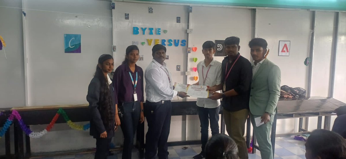 VelMultitech99's tweet image. 👏 Congratulations to Mohamed Salman M &amp;amp; A. Kowshik (IT, 2023–2027) for securing 2nd place in the Maze Running event at the National Level Technical Symposium “Chakravyuha”, hosted by Gojan School of Business and Technology on 11.10.2025! 💻🏆