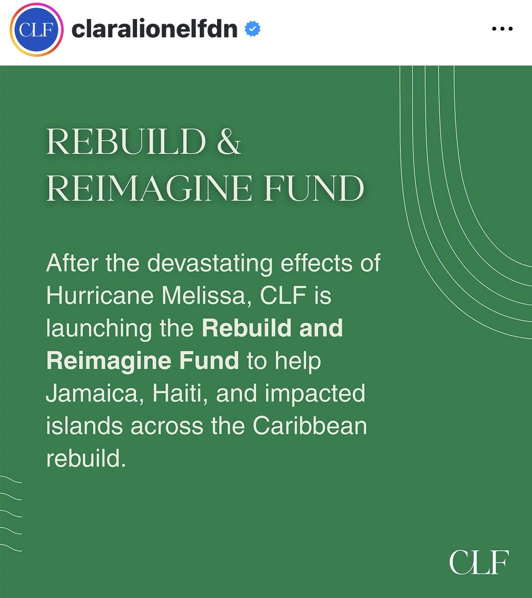 S_Fleary1's tweet image. NEW:  🇧🇧@rihanna’s Clara Lionel Foundation has launched a Rebuild and Reimagine Fund for Caribbean islands impacted by Hurricane Melissa. 🙏🏾❤️🌎

Including Jamaica 🇯🇲 Haiti 🇭🇹 and other islands affected. 

See below or visit: ClaraLionelFoundation.org 

Thank you Rihanna! 🙏🏾💕