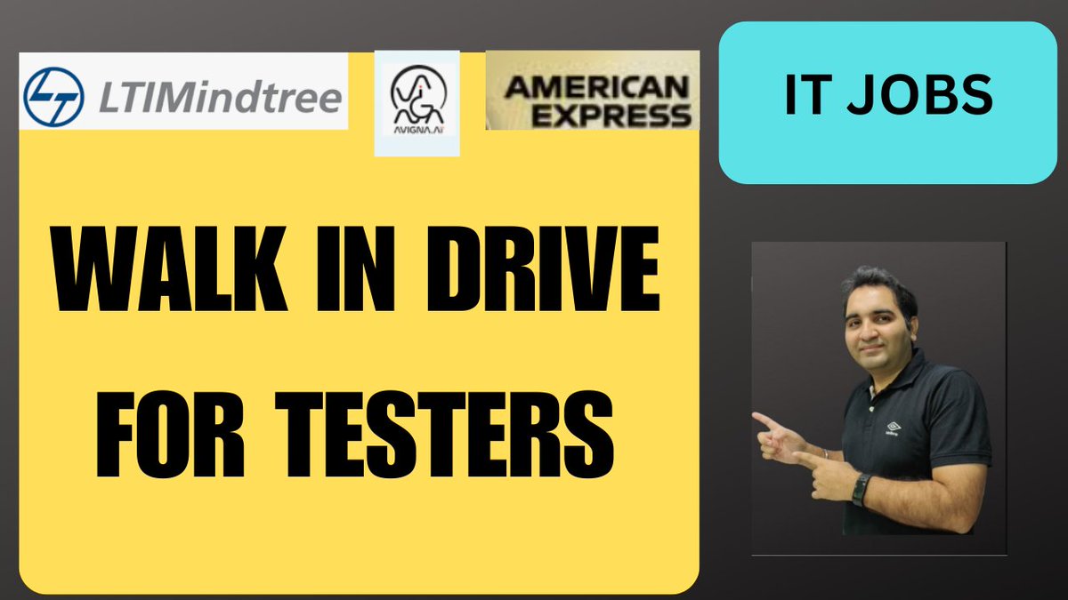 rdautomation's tweet image. youtube.com/watch?v=GfRTxU…
New video on WalkIn Drive for Testers is out.
Like, Share &amp;amp; Subscribe our channel.
#testingjobs #qajobs #rdautomationlearning #rdtechnicallearning