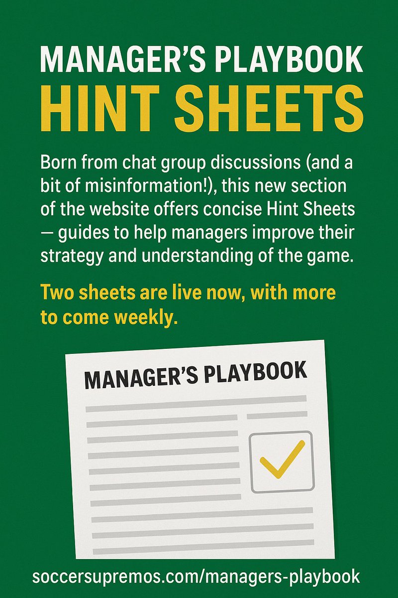 SoccerSupremos's tweet image. 👉 Take a look now soccersupremos.com/managers-playb…
🏆⚽ Ready to manage your dream club? soccersupremos.com/club-takeover
#footballstrategygame #UltimateEurope #summitsoccer #soccersupremos #footballmanagement #playbymail #PBM