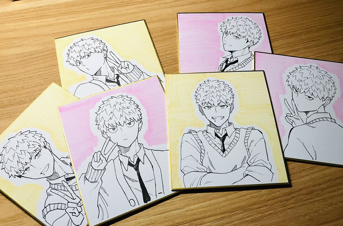 色紙を描きました!!! 