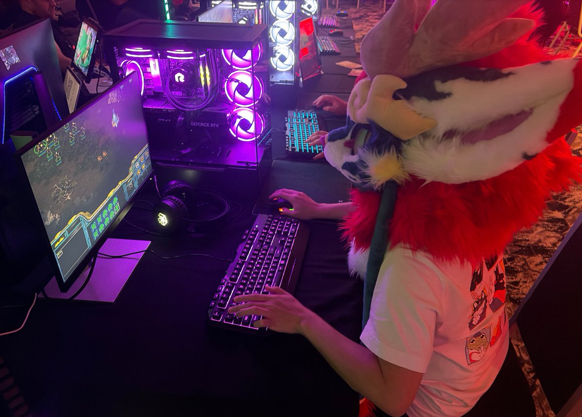 Anyone else play the StarCraft Brood War campaign at a furcon?