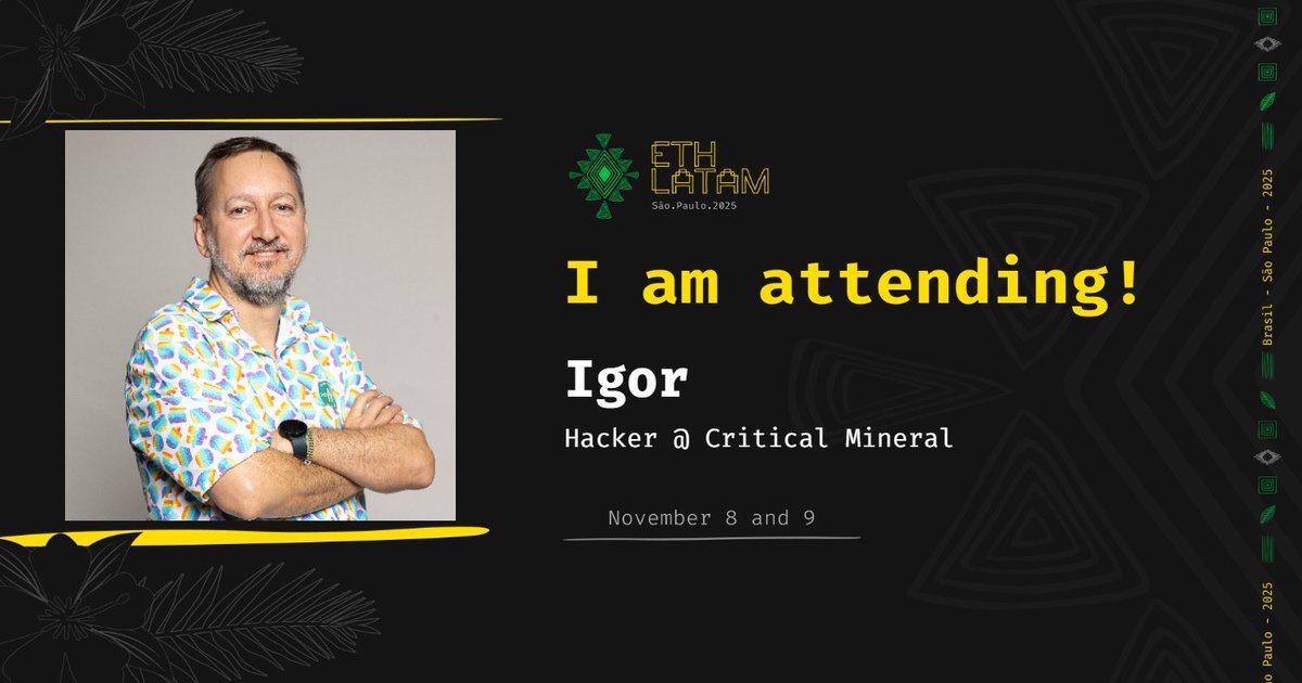 Daqui a pouco estarei na <a href="/ethlatam/">ETH Latam</a> organizada pela <a href="/ETHKipu/">ETH Kipu</a> !