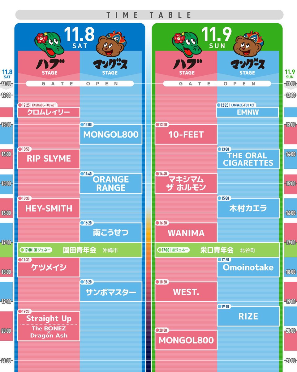 🏝️TOMORROW🏝️ 11.9. SUN MONGOL800 ga FESTIVAL What a Wonderful