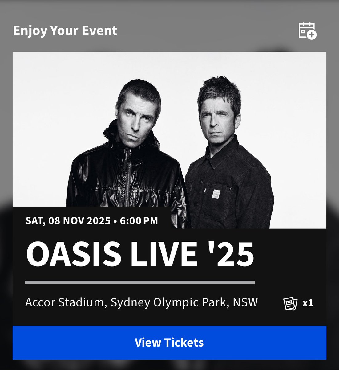 Let’s go! #Oasis #OasisLive25 #Sydney