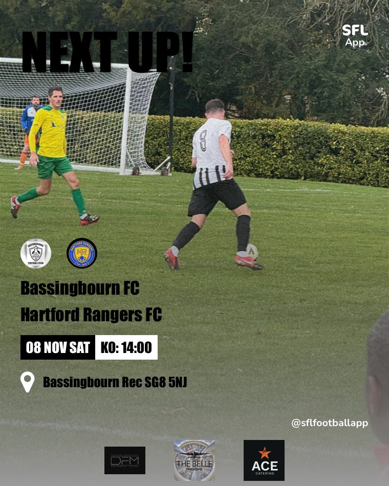 We host <a href="/RangersHartford/">Hartford Rangers</a> looking to get back to winning ways 2pm kick off the at the rec! 🖤🤍