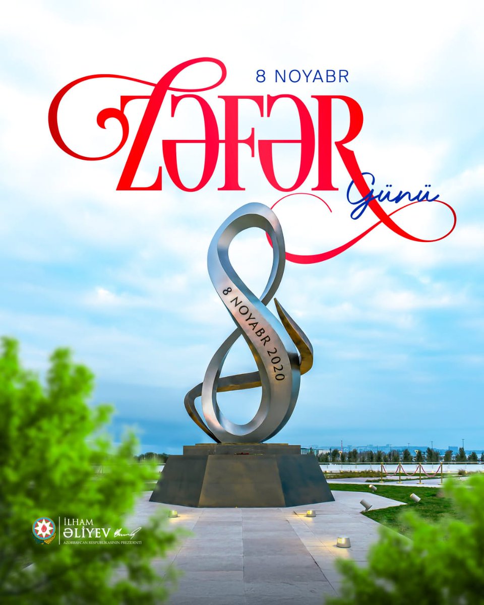mayismusayev's tweet photo. #November8 a glorious day in our nation’s history! Under the leadership of Victorious Commander-in-Chief Ilham Aliyev, the 30-year occupation ended in just 44 days.

Long live our Victorious Commander-in-Chief!

Long live the #Azerbaijani Army! #VictoryDay #KarabakhisAzerbaijan https://t.co/sHvdKrZZ03