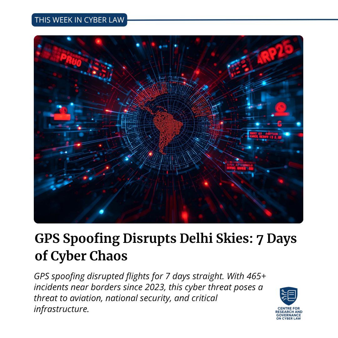 crgcl_official's tweet image. GPS spoofing hit Delhi&apos;s skies. Fake satellite signals disrupted flights for 7 days straight.

This is cyber warfare in action. India is fighting back with NavIC, upgraded tech, and stronger defences.

#GPSSpoofing #CyberSecurity #CRGCL