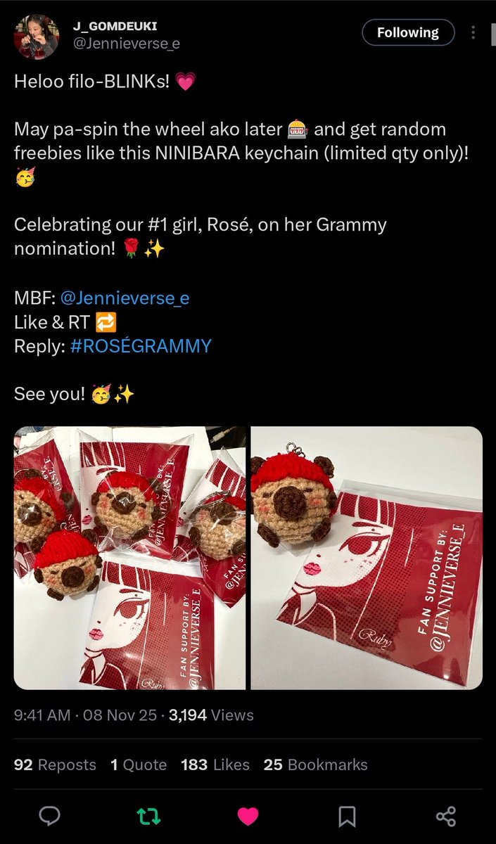 reiaforpinks's tweet image. #ROSÉGRAMMY 🥳