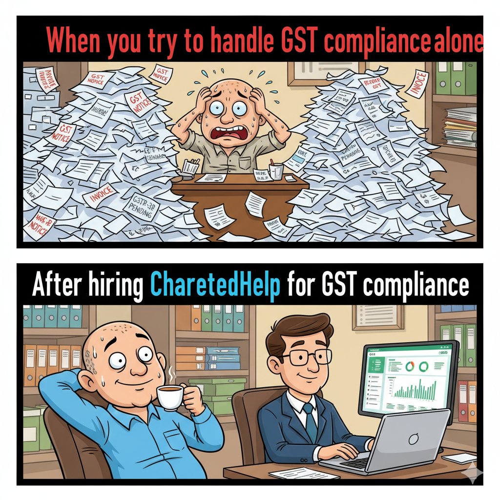 Chartered_help's tweet image. GST stress off. Productivity on.
#compliancetips #gstmeme #gstmeme #gstcompliance