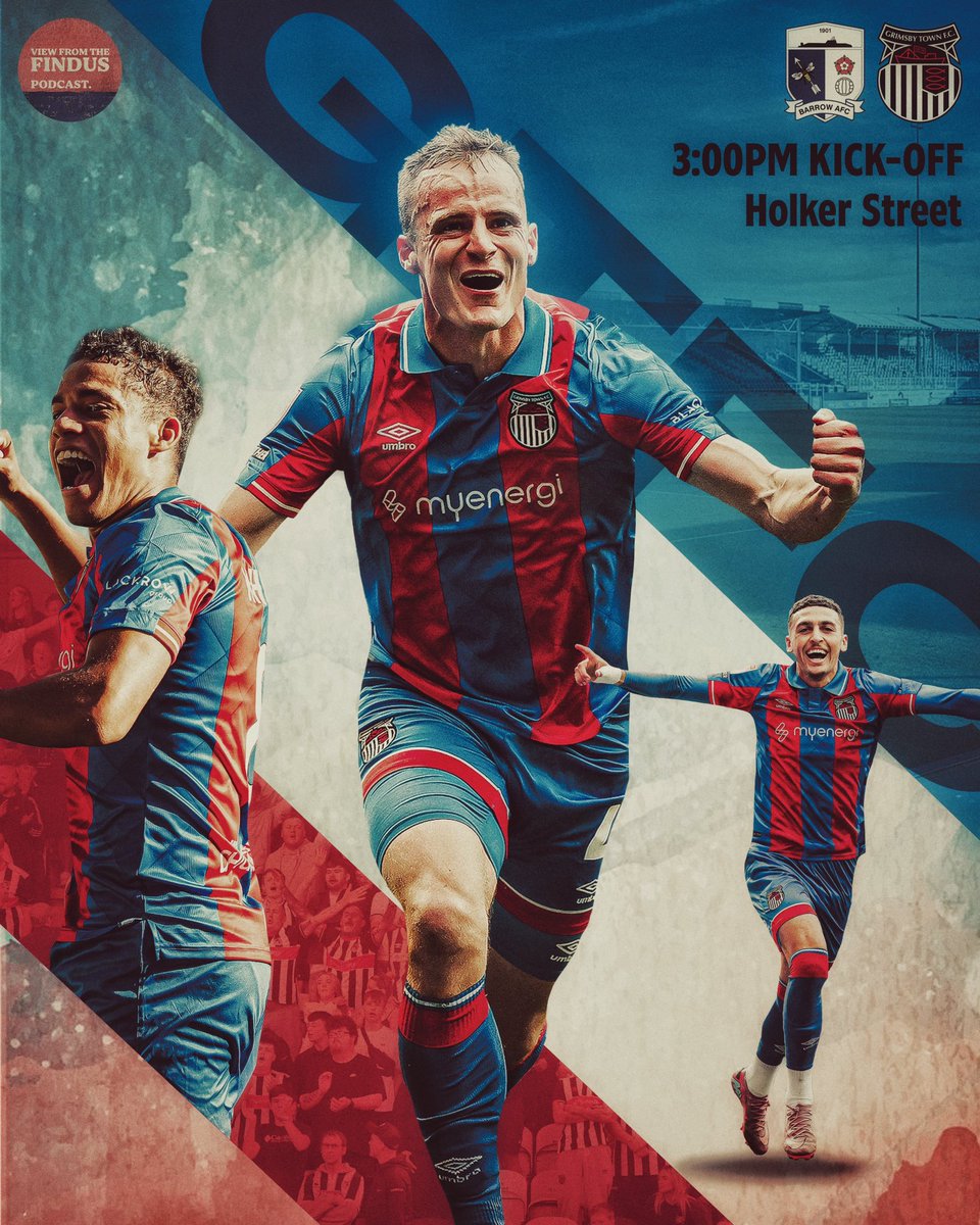 VFTFindus's tweet image. 🔵🔴MATCH-DAY🔴🔵#GTFC 

🏆EFL League 2 - GW 15
🆚Barrow (A)
🕒3:00pm
🏟️Holker Street
⛅️Sunny intervals, 12 degrees

Can Town end a recent curse against The Bluebirds?🤞

🎙️Don’t miss pur reaction pod out Mon with Chris @DaveLaister &amp;amp; @mattdannatt …

UTM!

🎨@josh_visuals_