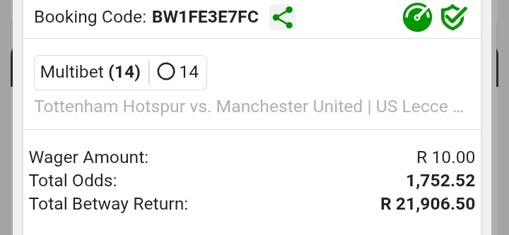 MA_HLANGU's tweet image. don&apos;t miss out 1st half under 1.5 bookings, risky.💰💰💰💰💰💰💰💰💰💰💰💰💰

Kick off: 14:00

Code: BW1FE3E7FC