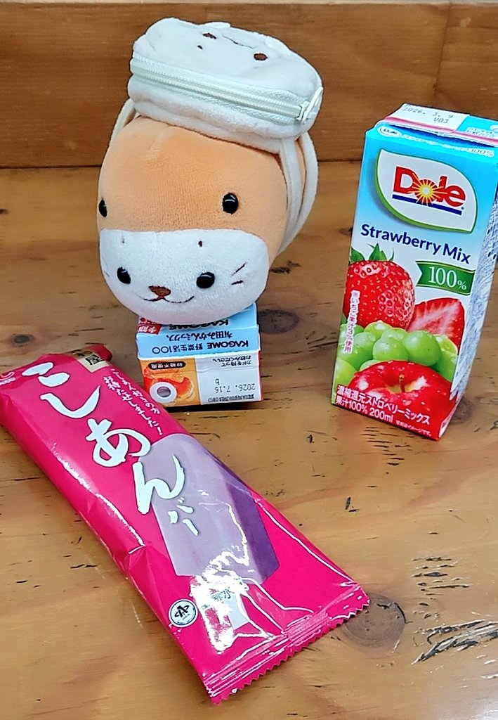 おやつきゅ🍨
………個人的にはあずきバーの方が美味しいきゅ(&gt;ω&lt;。) 
 #しろたん