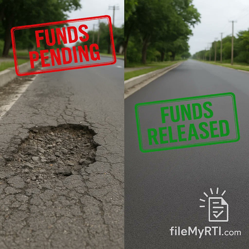 FileMyRTI's tweet image. రోడ్ తెగిపోయిందా?

RTI తో ఫండ్స్ వివరాలు తెలుసుకోండి.

#rti #schemes #FileMyRTI