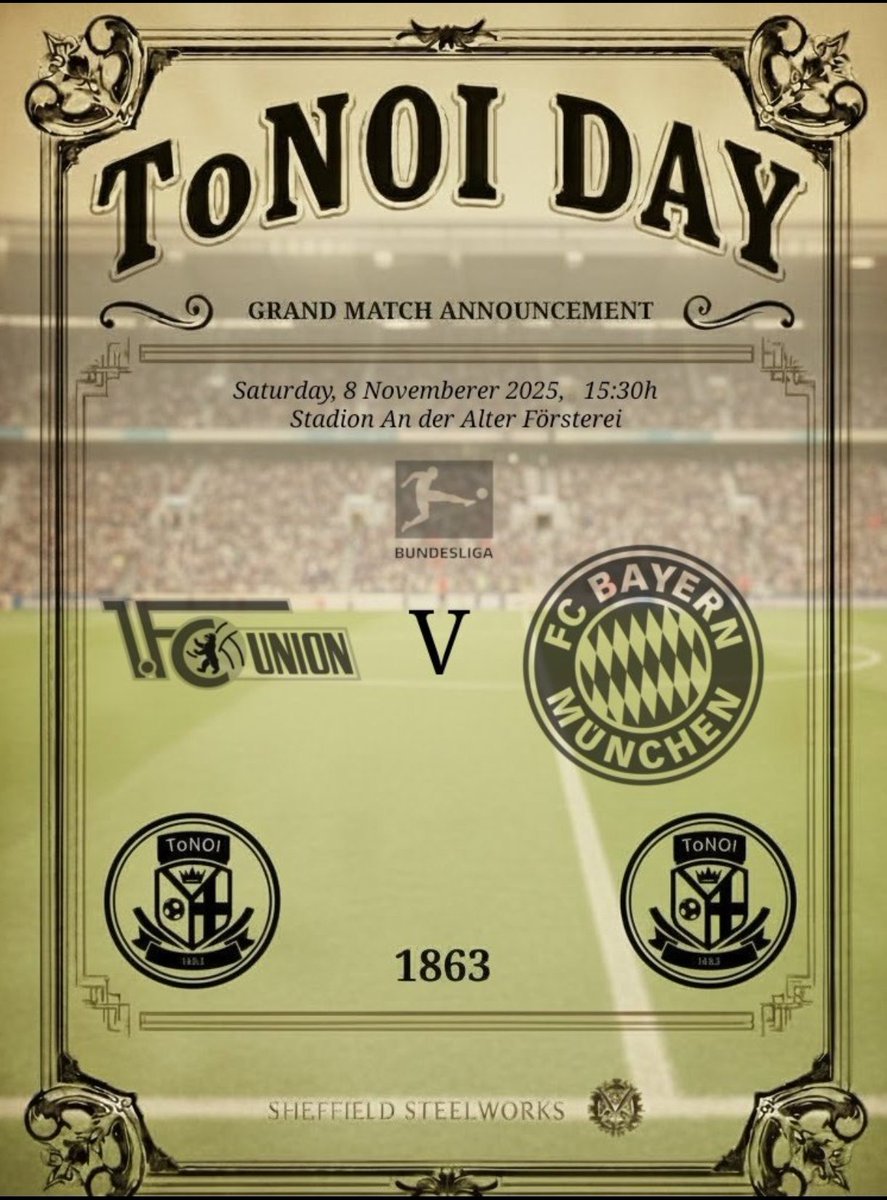 ToNOI_oficial's tweet photo. #ToNOIDAY
Hoy el #Bayern se enfrenta al #UniomBerlin.
A priori, partido fácil para los bávaros, pero nadie sabe lo que puede pasar en el #ToNOI
🔴⚪ #UnionBerlin 🆚 #Bayern 🔴
🏟️ Stadion An der Alten Försterei
⌚ 15:30 https://t.co/w9BLVOM3xX