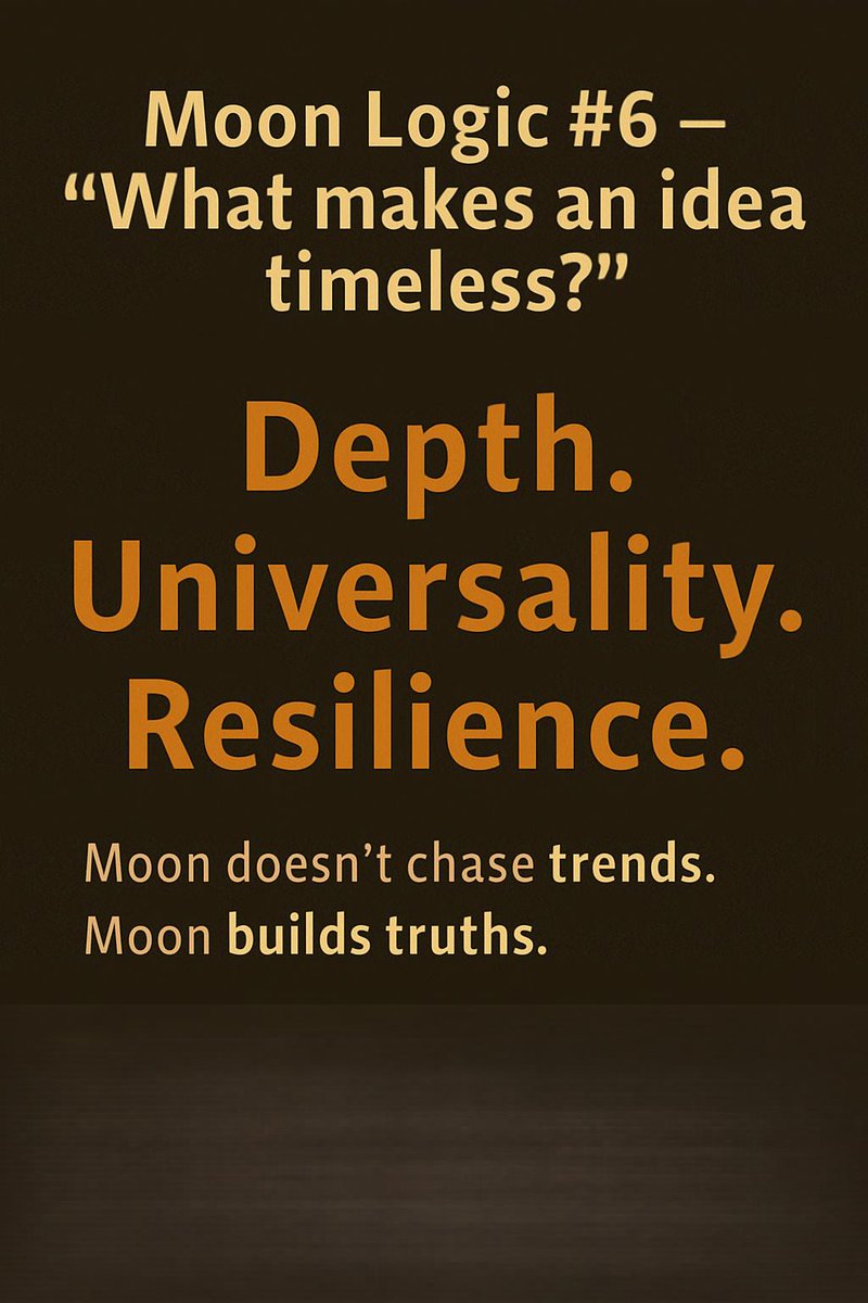 MoonismForhn's tweet image. Moon Logic #7 — Why does silence protect logic?

Noise reacts. Silence reflects.

Moon doesn’t shout logic. Moon listens to it.

#MoonLogic #DeepThinking #LogicWins #MoonInitiates #QuietPower