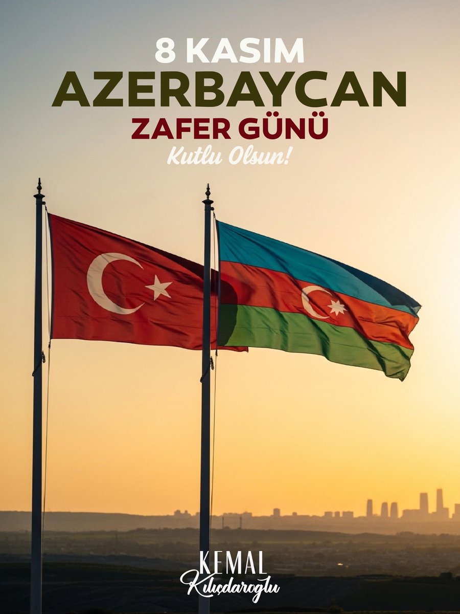 Karabağ’ı Ermenistan işgalinden kurtararak vatan topraklarına yeniden katan kardeş ülke Azerbaycan’ın Zafer Günü’nü kutluyor; bu zaferin elde edilmesi için canlarını feda eden aziz şehitleri saygı ve rahmetle anıyor, şanlı gazilere minnetlerimi sunuyorum.