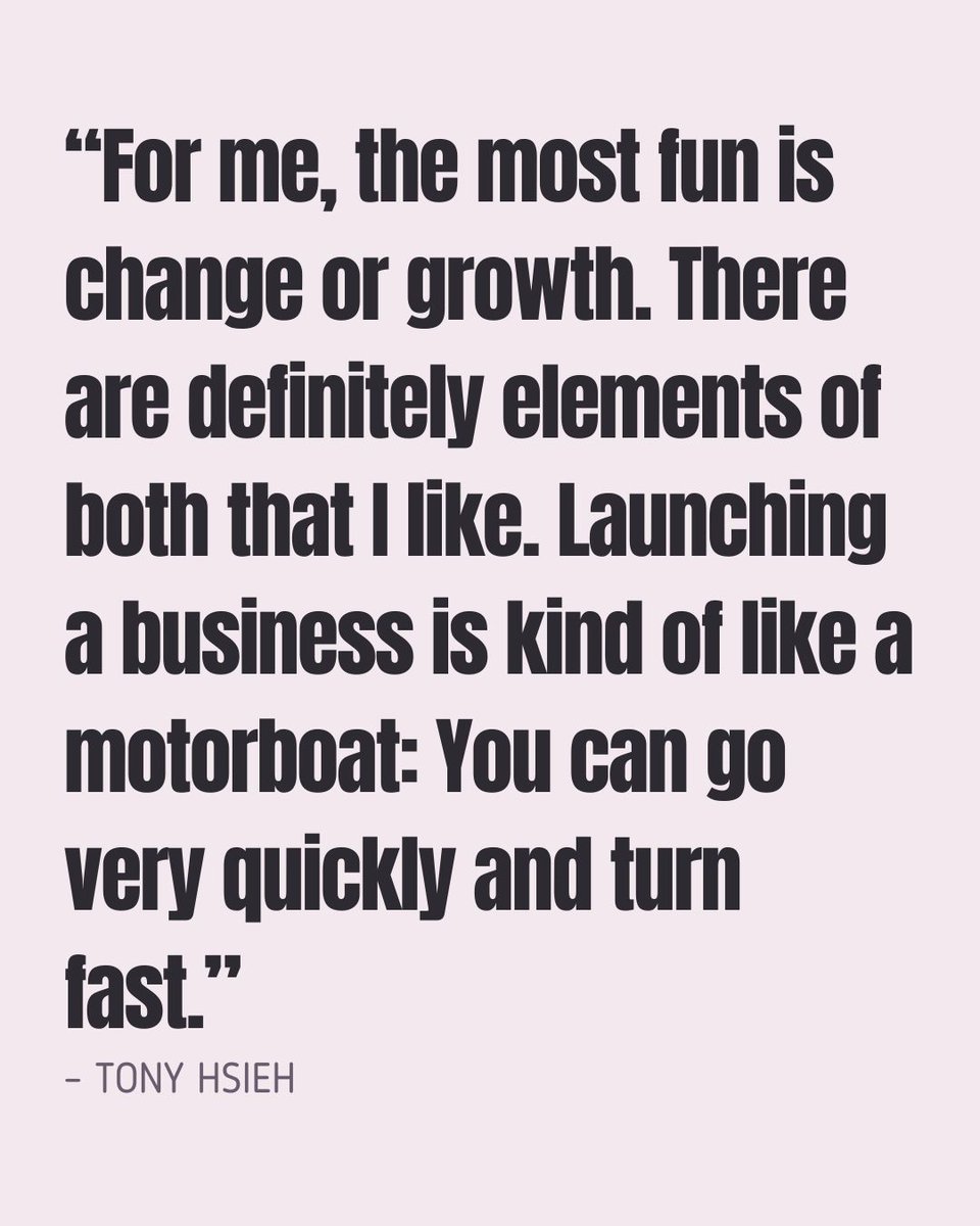 mfaenlle's tweet image. Tony Hsieh believed real joy in work comes from change and growth in business. Like steering a motorboat, success needs speed, focus, and heart. Move fast, learn daily, and grow with purpose. 🌱🚤
#TonyHsieh #ChangeAndGrowth #Entrepreneurship #BusinessMindset #Motivation