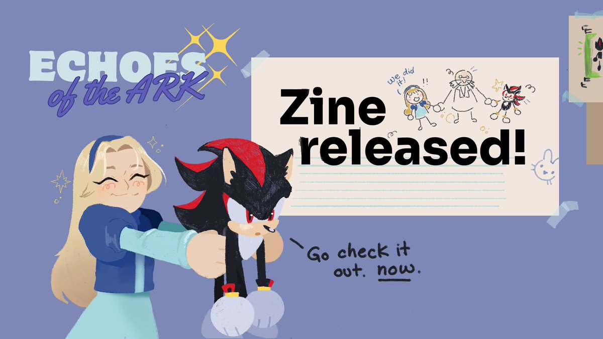 IT'S HERE! 🌟

Echoes of the ARK: A Maria, Gerald and Shadow focused zine is finally here! 

Thank you to all of our wonderful supporters and amazing contributors! We hope you love it!💫

You can download the zine and merch for free here:
drive.google.com/drive/folders/…