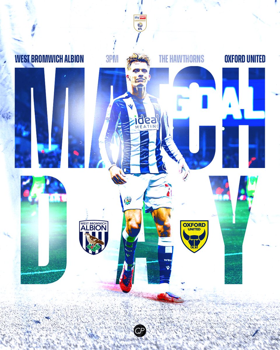 Match Day #wba #oxford #efl #sportsgraphics