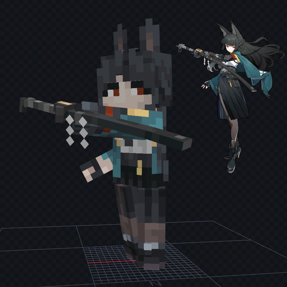 SLOR_skin's tweet photo. Miyabi ZenlessZone Zero | Blockbench Model Posing
#Miyabi #ZenlessZoneZero #ZZZ #minecraft #blockbench #lowpoly https://t.co/etFWnb8O43