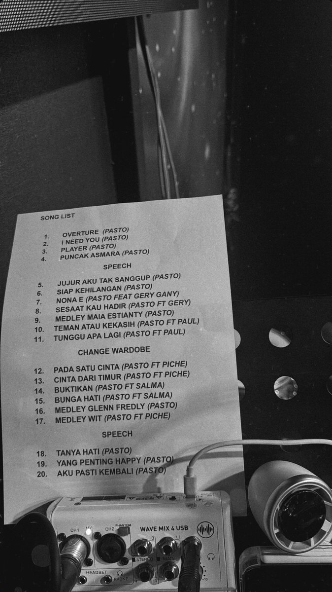 Song list malam ini🥳✨

cr:tennyclemenstine