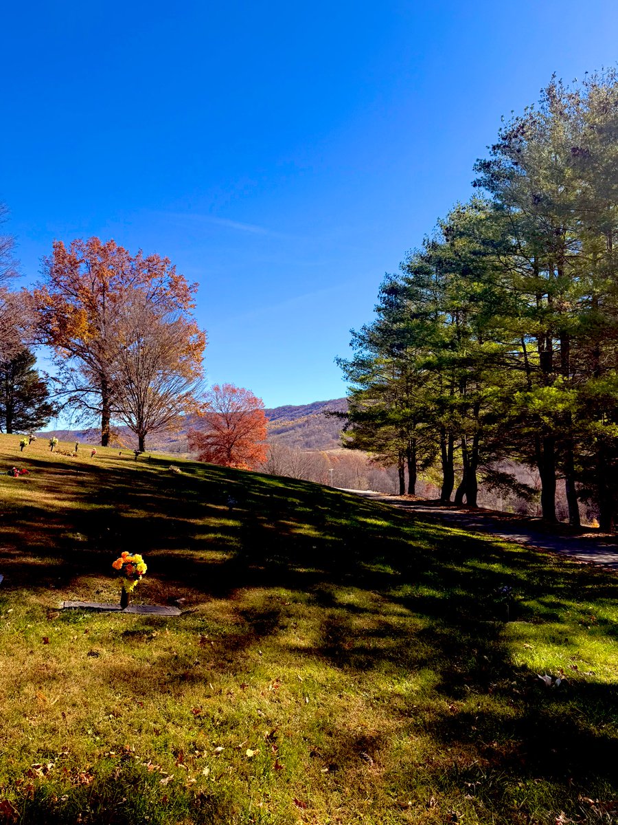 I visited my parents this weekend at their final resting place. I miss both of them so much but I find peace in this spot. It’s beautiful here, especially this time of year. ❤️