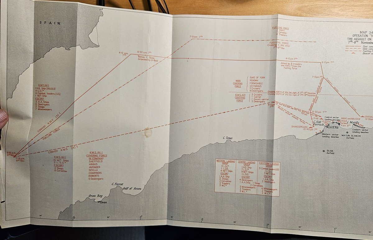 #OTD 8th Nov '42, Operation TORCH was to take place on the North African shores, my grandfather was with No.1 Army Commando, believe he landed at Charlie Sector, Green Beach, near Jean Bart, Cap Matifou from USS Leedstown on KMF.1 (A), Pollitts Troop, still TBC.
<a href="/WeHaveWaysPod/">WW2 Pod: We Have Ways of Making You Talk</a>