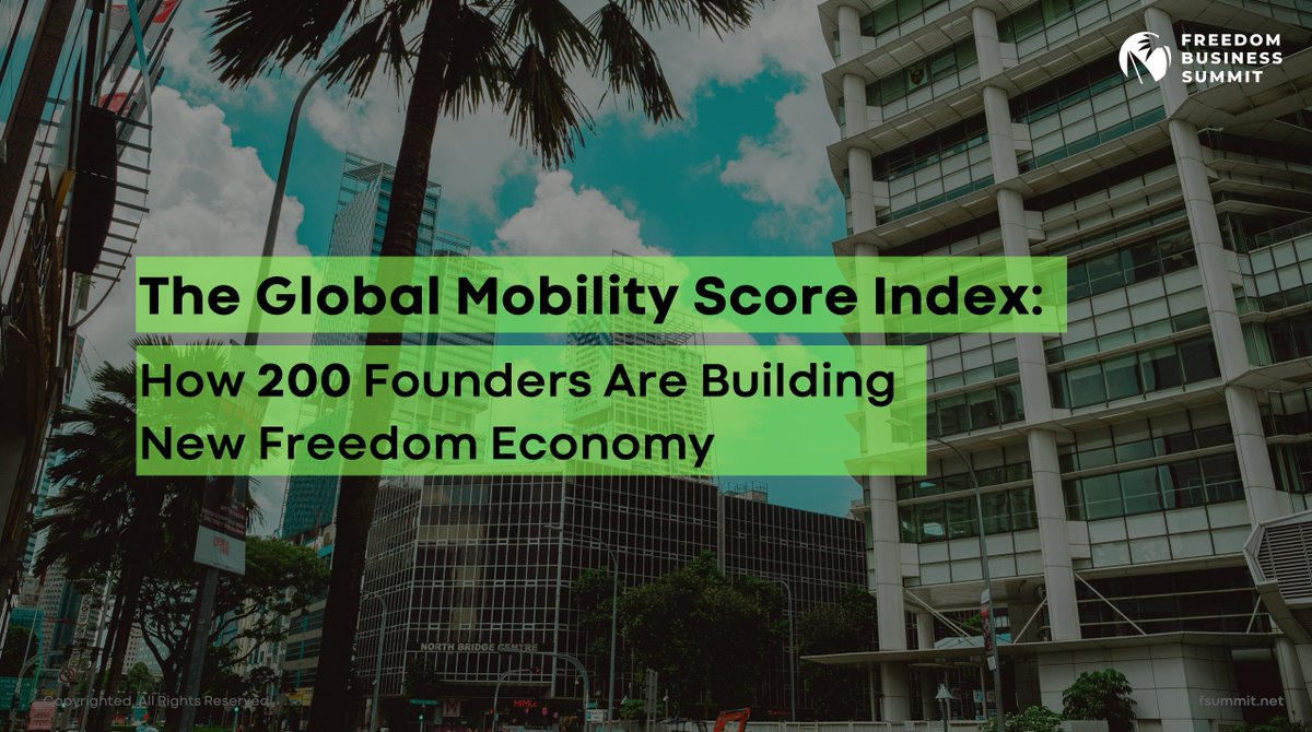 As part of Freedom Business Summit 2025, we launched the Global Mobility &amp; Freedom Score Index Survey - to understand how freedom really looks like, how it is measured and what makes people move

Check how 200 Founders Are Building New Freedom Economy

open.substack.com/pub/freedomceo…