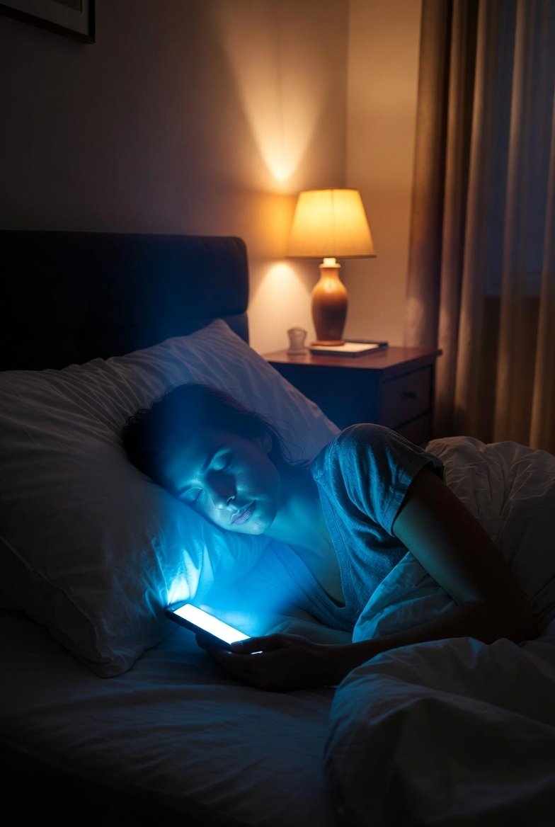 quantummind12's tweet image. Good sleep isn't just about when you go to bed, it's also about what you look at before. Blue light from screens blocks melatonin, making it harder to fall asleep. Try unplugging at least 1 hour before bedtime!

#sleep #health #bluelight #wellbeing