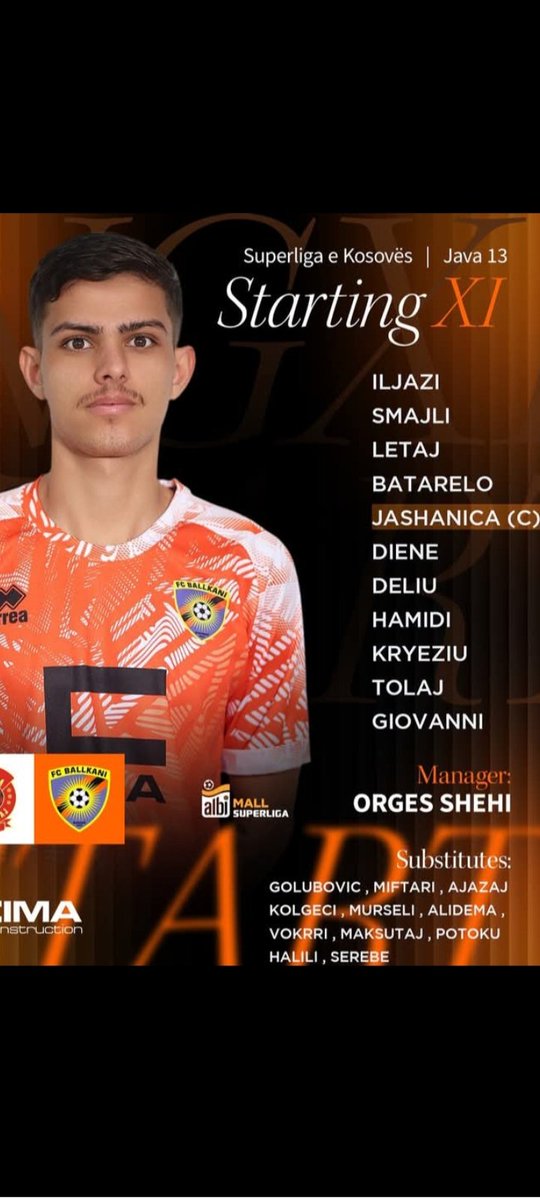 socceralgeria3's tweet image. #Hamidi titulaire vs Drenica