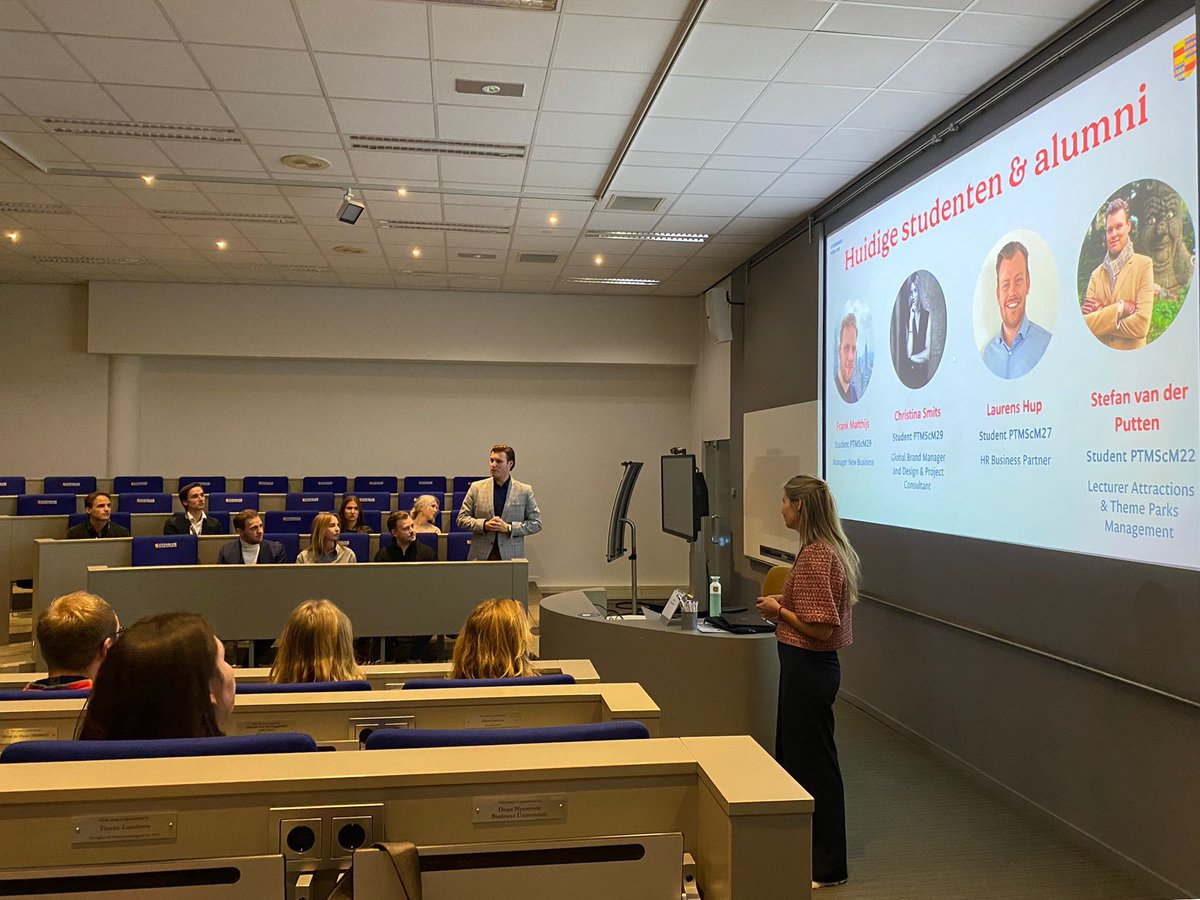 SvanderPutten's tweet image. Last Thursday evening, I had the pleasure of returning to my #AlmaMater @NyenrodeBU, where I shared the experiences of my studies (2018-2020). It was great to be back and speak with prospective students eager to start their own #MasterOfScience journey! 🎓✨