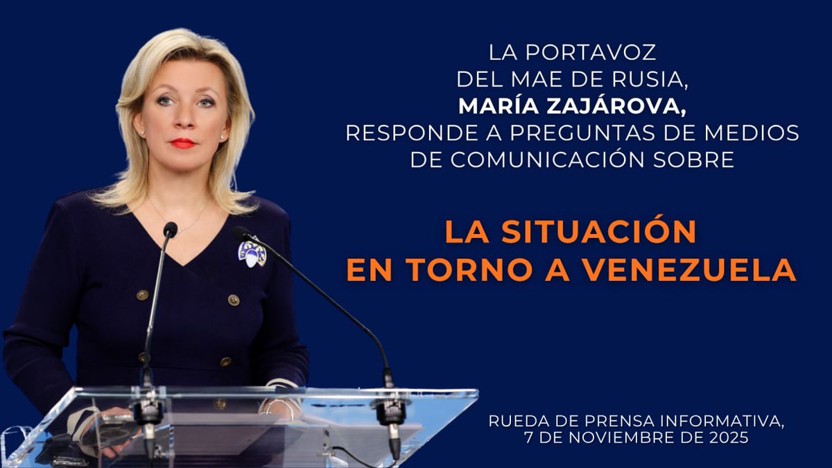 💬 La portavoz del <a href="/mae_rusia/">Cancillería de Rusia 🇷🇺</a>, María #Zajárova, sobre la situación en torno a #Venezuela:

❗️ Lo más importante ahora es abstenerse de escalar y encontrar soluciones que respeten normas legales internacionales.

t.me/MAERusia/6539

🇷🇺🇻🇪 #RusiaVenezuela