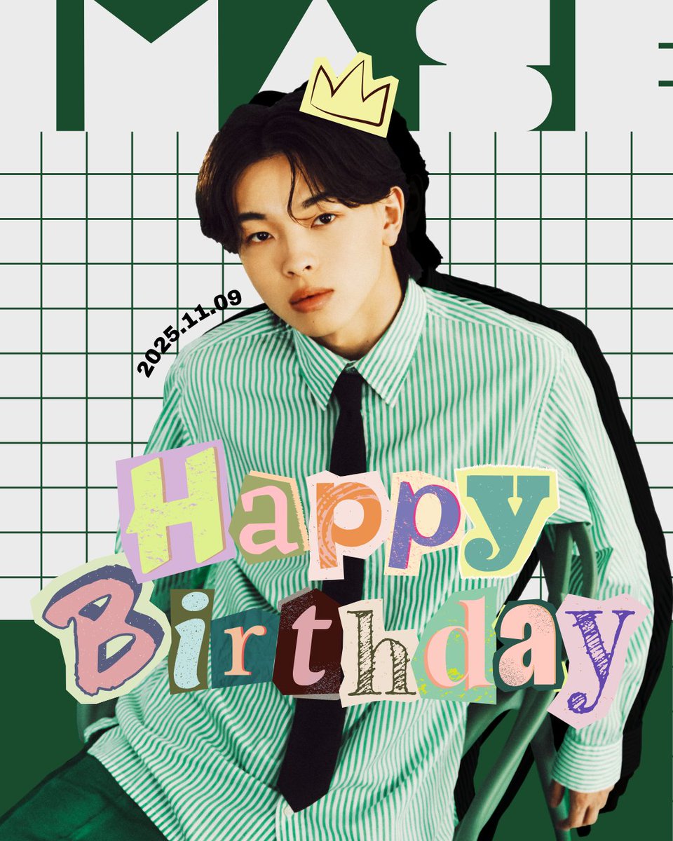 imase_staff's tweet photo. ＼\ Happy Birthday, imase!🧁/／

本日11月9日は、imase25歳の誕生日!!!
素敵な1年になりますように🍀

#imase誕生祭2025 
@imase_1109 https://t.co/M6rZC3Hz7W