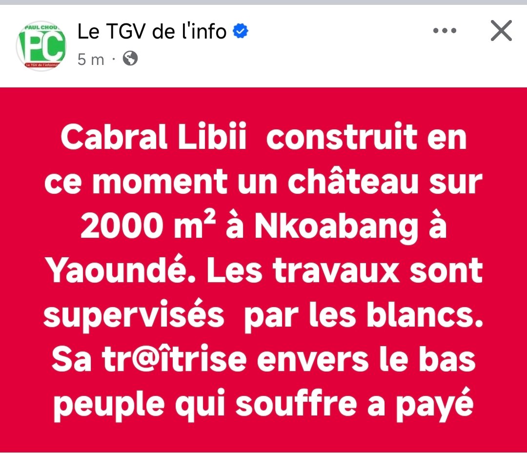 Paulchouta's tweet photo. Cabral Libii  construit en ce moment un château sur 2000 m² à Nkoabang à Yaoundé. Les travaux sont supervisés  par les blancs. Sa tr@îtrise envers le bas peuple qui souffre a payé https://t.co/dOH6vQXZWh