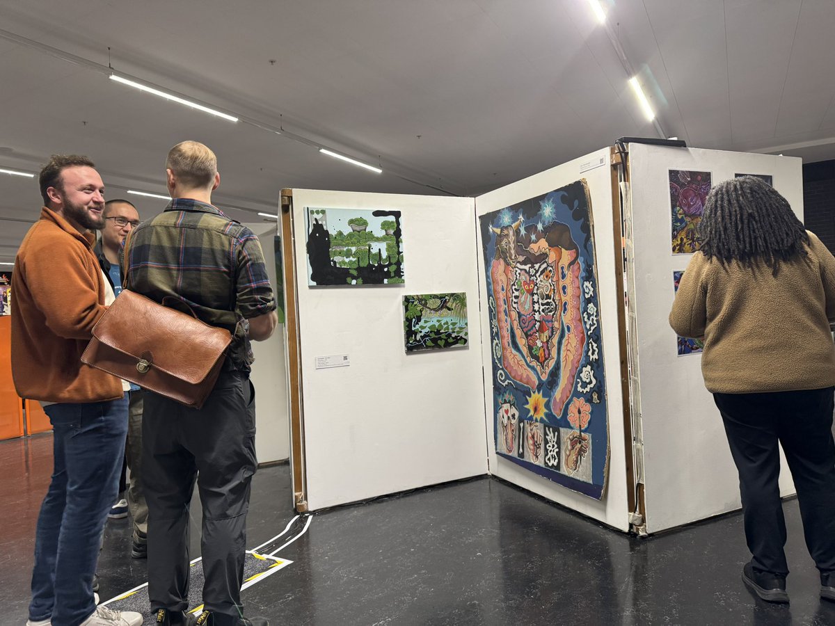 ShiroRatne's tweet photo. Imagined Worlds Exhibition was launched last night with a P/V of entertainment. The Exhibition continues till 29th of November at Deptford Lounge. Opening times: Mon-Fri 9am-7pm. Saturdays 9am-5pm. If you pass by do drop by to see it.t https://t.co/tLgkWe2Rg9