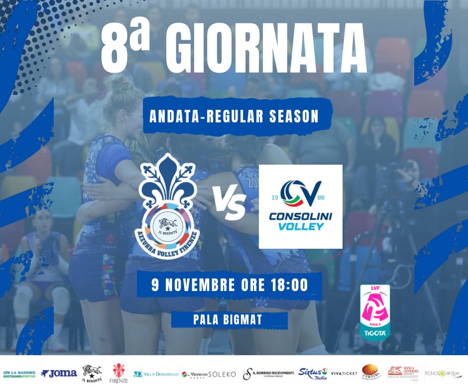 💥 Domani alle 18 tutti al #PalaBigMat: le bisontine affrontano la <a href="/ConsoliniVolley/">Consolini Volley 1907</a> per allungare la striscia di sei partite consecutive a punti 🏐🏐 

▶️ Leggi tutto qui: azzurravolleyfirenze.it/il-bisonte-di-…

#ilbisontevolley #serieA1 #tatanka #bisontine #FirenzeSiamoNoi