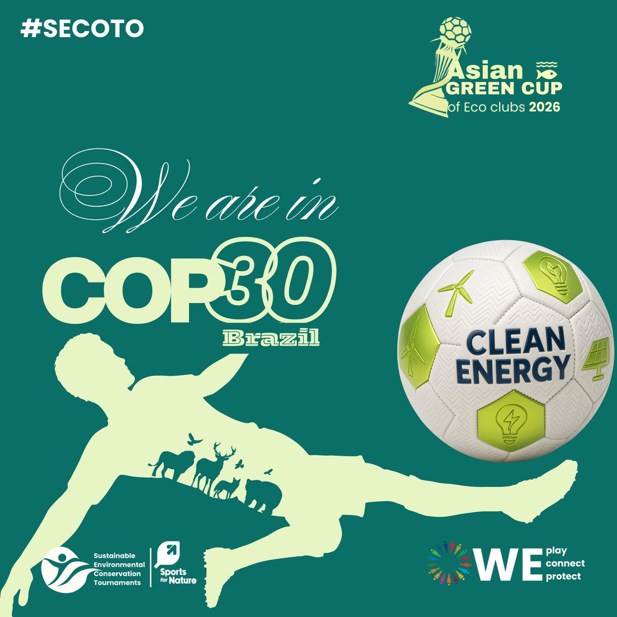asiangreencup's tweet photo. 🌱🏮 Asia rises for climate action! @COP30 #Balem 
The Asian Green Cup celebrates unity, culture, and sustainability — where every match is a victory for nature.
#AsianGreenCup #SECOTO #ClimateAction #SustainableAsia #COP30 https://t.co/pPNXGuHDV3