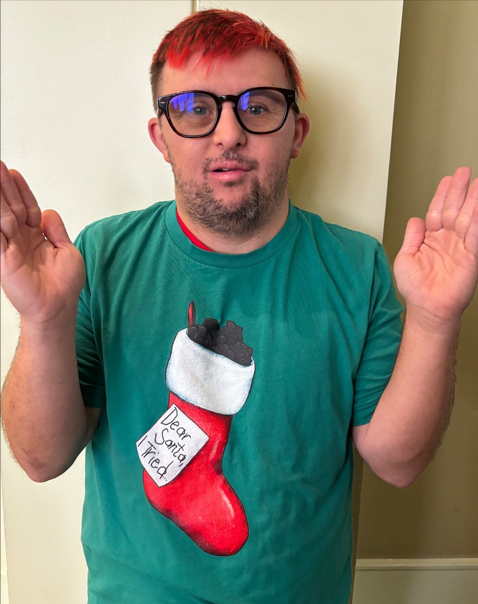 purpose2inspire's tweet photo. Ugly Christmas Sweater? OR Funny Seanese T? - https://t.co/LaMLF1uTWS https://t.co/WVfPBjRhUk