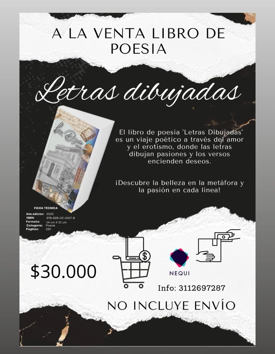lindanena319's tweet image. #LetrasDibujadas #venta #libros #Colombia #PoesiayErotismo #poesia