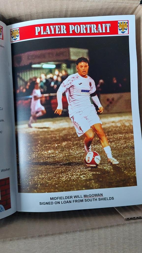 We do owe an apology to Ewan McGowan, our loan signing from <a href="/SouthShieldsFC/">South Shields FC</a> - our programme editor got his McGowans mixed up. At least he didn't call him Shane!