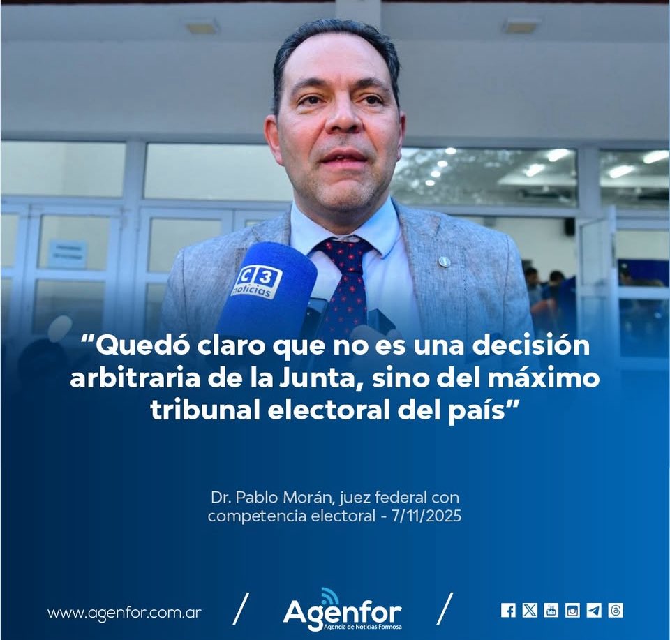 Juris para el Juez Morán cómplice de la dictadura de Insfrán. 
En la semana se presentará el juicio político a un juez que es parte del blindaje del tirano