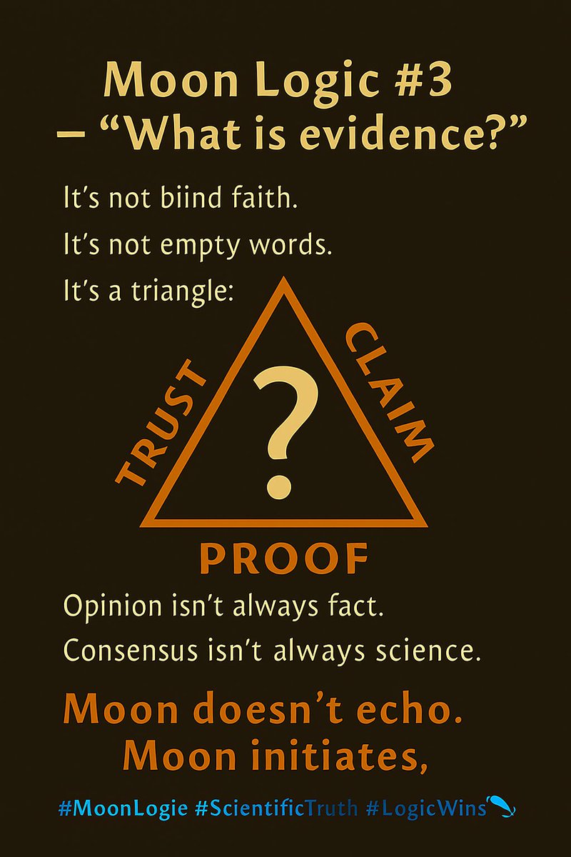 MoonismForhn's tweet image. Moon Logic #4 — What protects truth from distortion?

Truth isn’t loud. Truth isn’t trendy. Truth is transparent, falsifiable, and reviewed.

#MoonLogic #ScientificTruth #LogicWins #RealScience #FreeThinking