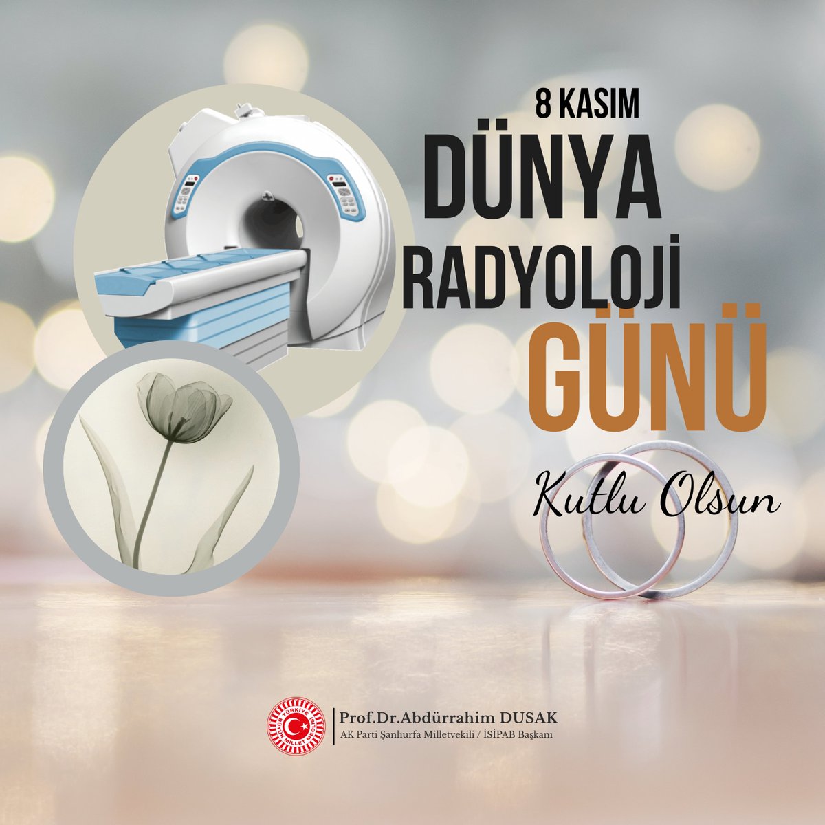 Hastalıkların erken tanı ve tedavisinde büyük emek veren tüm radyoloji hekimlerimizin ve sağlık çalışanlarımızın 8 Kasım Dünya Radyoloji Günü’nü tebrik ediyorum.

Sağlık sistemimize kattıkları değer için teşekkür ediyor, başarılar diliyorum. 

#DünyaRadyolojiGünü